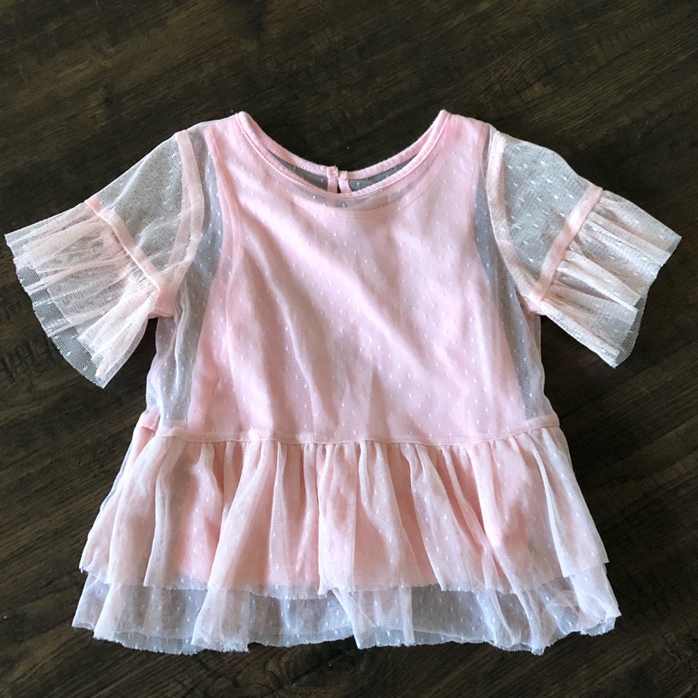 Cat and Jack Lace Overlay Top